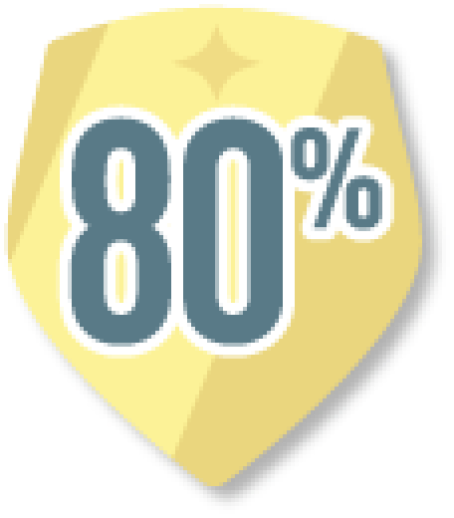 Feedback over 80% Badge